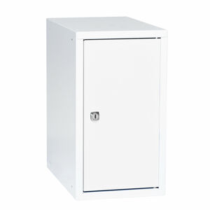 Box na osobní věci CUBE, uzamykatelný, 450x250x400 mm, bílá/bílé dveře