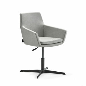 Konferenční židle FAIRFIELD, černá, stříbrnošedá