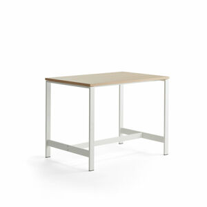 Stůl VARIOUS, 1200x800 mm, výška 900 mm, bílé nohy, dub