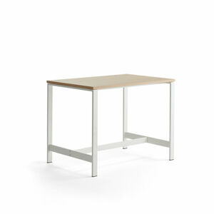 Stůl VARIOUS, 1200x800 mm, výška 900 mm, bílé nohy, dub