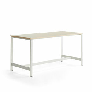 Stůl VARIOUS, 1800x800 mm, výška 900 mm, bílé nohy, bříza