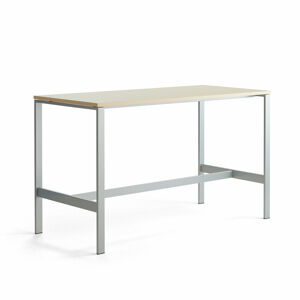 Stůl VARIOUS, 1800x800 mm, výška 1050 mm, stříbrné nohy, bříza