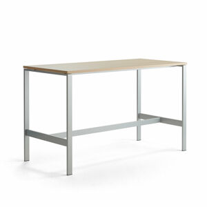 Stůl VARIOUS, 1800x800 mm, výška 1050 mm, stříbrné nohy, dub