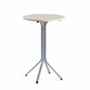 Stůl VARIOUS, Ø700 mm, výška 1050 mm, stříbrná, bříza