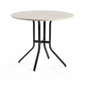 Stůl VARIOUS, Ø1100 mm, výška 900 mm, černá, bříza