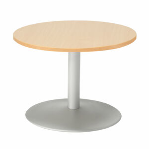 Konferenční stolek MONTY, Ø700 mm, buk/hliníkově šedá