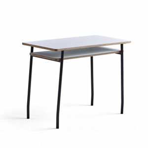 Psací stůl NOVUS, 1000x500 mm, černá podnož, bílá deska