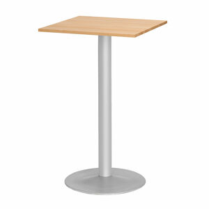 Barový stůl SIRI, 700x700 mm, bukový masiv, podnož hliníkový lak