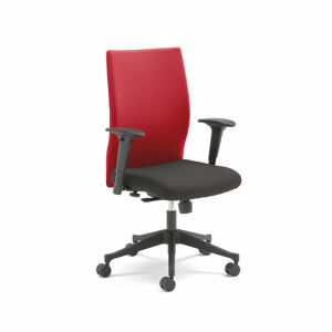 Kancelářská židle MILTON, s područkami, červená