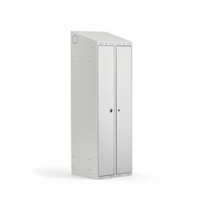 Šatní skříňka CLASSIC COMBO, 1 sekce, 1900x600x550 mm, šedá/šedé dveře