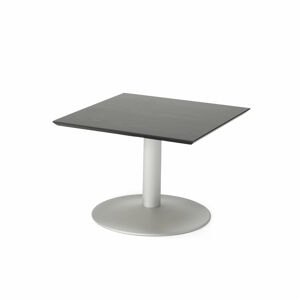 Konferenční stolek CROSBY, 700x700 mm, černá/hliníkově šedá