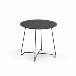 Konferenční stolek IRIS, Ø500 mm, černá, černá deska