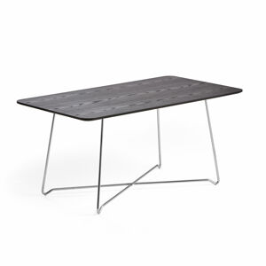 Konferenční stolek IRIS, 1100x600 mm, chrom, černý dub