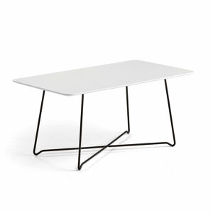 Konferenční stolek IRIS, 1100x600 mm, černá, bílá deska