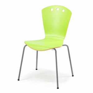 Jídelní židle ORLANDO, zelená/hliníkový lak