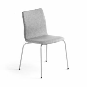 Konferenční židle OTTAWA, stříbrně šedý potah, šedá