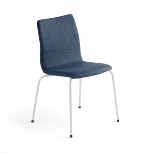 Konferenční židle OTTAWA, modrý potah, bílá
