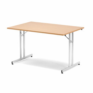 Skládací stůl EMILY, 1200x800 mm, buk, chrom