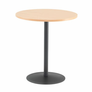 Kavárenský stolek ASTRID, Ø700 mm, buk/černá