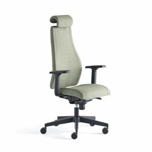 Kancelářská židle LANCASTER, vysoké opěradlo, zelenomodrá