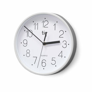 Nástěnné hodiny, plastové, bílé, ø 225 mm