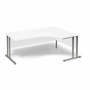 Psací stůl FLEXUS, pravý, 1800x1200 mm, bílá
