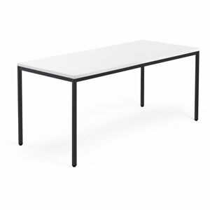 Psací stůl QBUS, 4 nohy, 1800x800 mm, černý rám, bílá