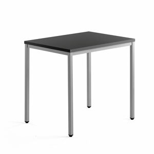 Přídavný stůl MODULUS, 4 nohy, 800x600 mm, stříbrný rám, černá