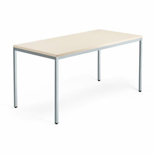 Stůl MODULUS, 1600x800 mm, stříbrný rám, bříza