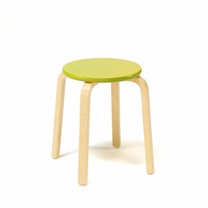 Stolička NEMO, výška 430 mm, bříza, zelená