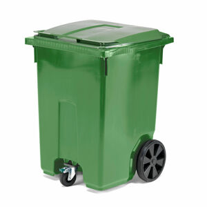 Mobilní nádoba na odpad CLASSIC, 370 l, zelená