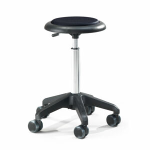 Pracovní stolička DIEGO, výška 540-730 mm, mikrovlákno, černá