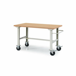 Mobilní dílenský stůl ROBUST, 1500x800 mm, tvrzená deska