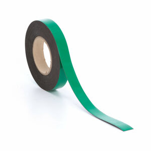 Popisovatelná magnetická páska, 25 mm, délka 20 m, zelená