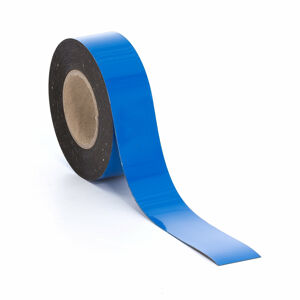 Popisovatelná magnetická páska, 25 mm, délka 20 m, modrá