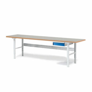 Dílenský stůl SOLID 750, 2500x800 mm, 1 zásuvka, vinylový povrch