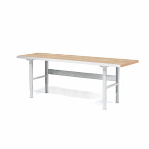 Dílenský stůl SOLID 750, 2500x800 mm, dubový povrch
