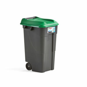 Plastová nádoba na odpad LEWIS, 120 l, zelené víko