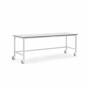 Pojízdný dílenský stůl MOTION, 2000x800 mm, šedá deska HPL