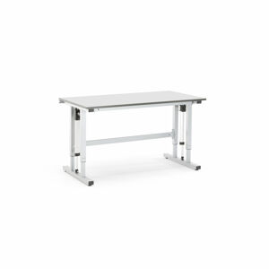 Výškově nastavitelný pracovní stůl MOTION, elektrický, 400 kg, 1500x800 mm, šedá