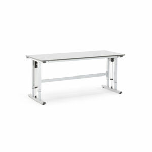 Výškově nastavitelný pracovní stůl MOTION, elektrický, 400 kg, 2000x800 mm, šedá