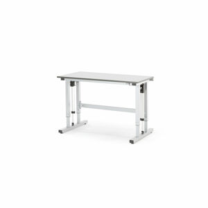 Výškově nastavitelný pracovní stůl MOTION, elektrický, 300 kg, 1200x600 mm, šedá