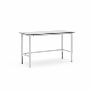 Pracovní stůl MOTION, 1500x600 mm, nosnost 400 kg, šedá deska HPL