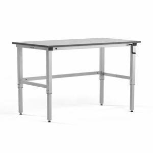 Pracovní stůl MOTION, 1500x800 mm, nosnost 150 kg, šedá deska HPL