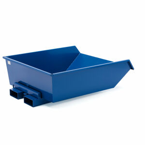Výklopný kontejner HEAP, nízký, 750 l, modrý