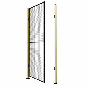 Jednokřídlé dveře X-GUARD, včetně sloupků a drátěné výplně, bez překladu, 2000x1500 mm