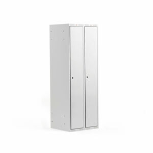 Šatní skříňka CLASSIC, 2 sekce, 1740x600x550 mm, šedá, šedé dveře