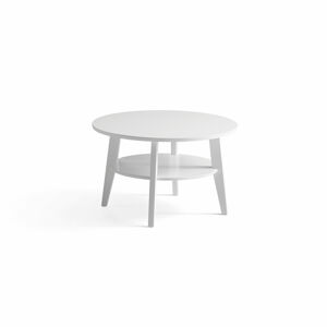 Konferenční stolek HOLLY, Ø 800 mm, bílý
