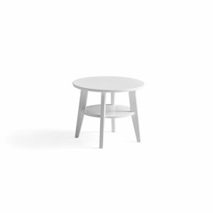 Konferenční stolek HOLLY, Ø 600 mm, bílý