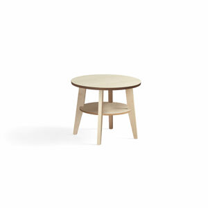 Konferenční stolek HOLLY, Ø 600 mm, bříza